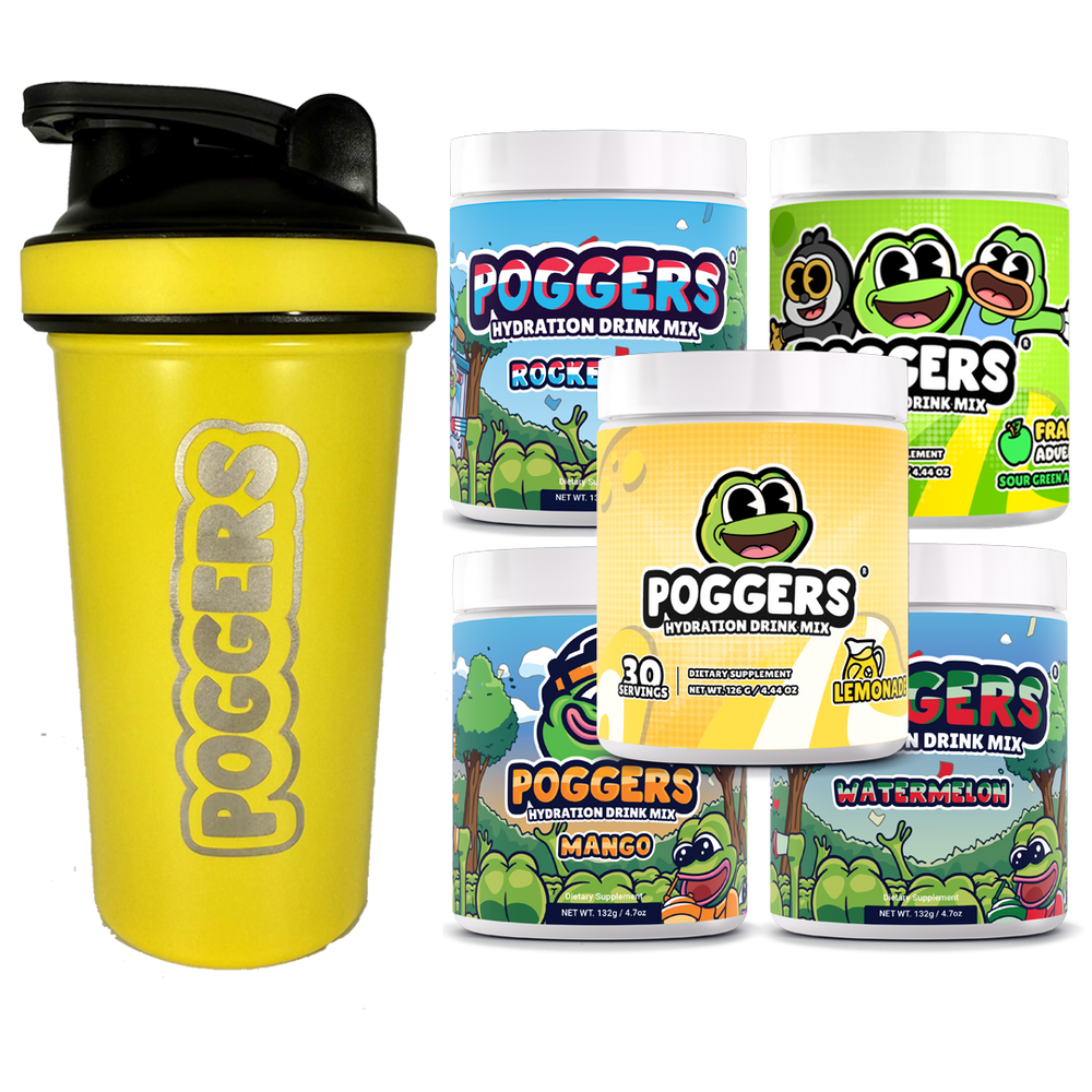 YELLOW STAINLESS STEEL SHAKER HYDRATION BUNDLE